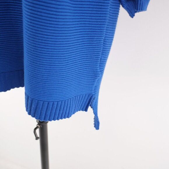 Cyrus Blue Knit Mock Neck Royal Blue‎ 3/4 Sleeve Sweater 1X - Picture 2 of 10